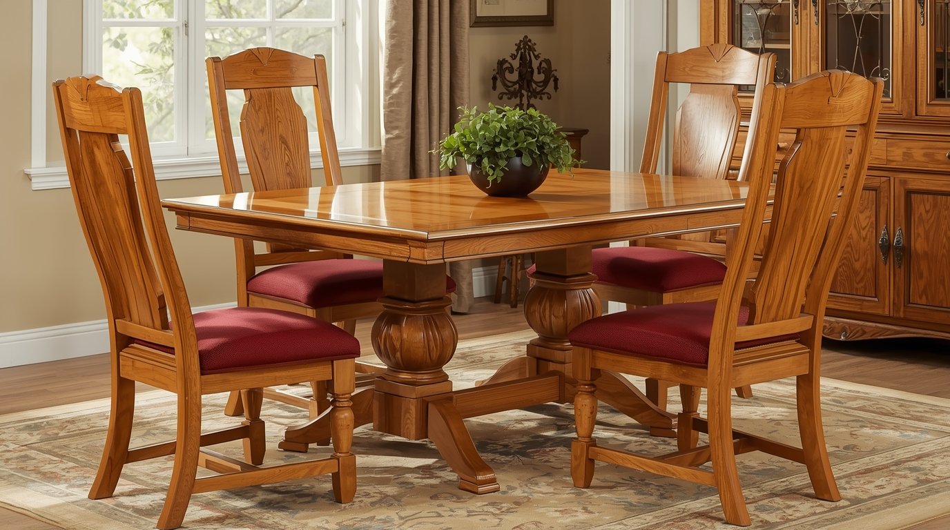 Handcrafted wooden dining table by Beautifulcutchic