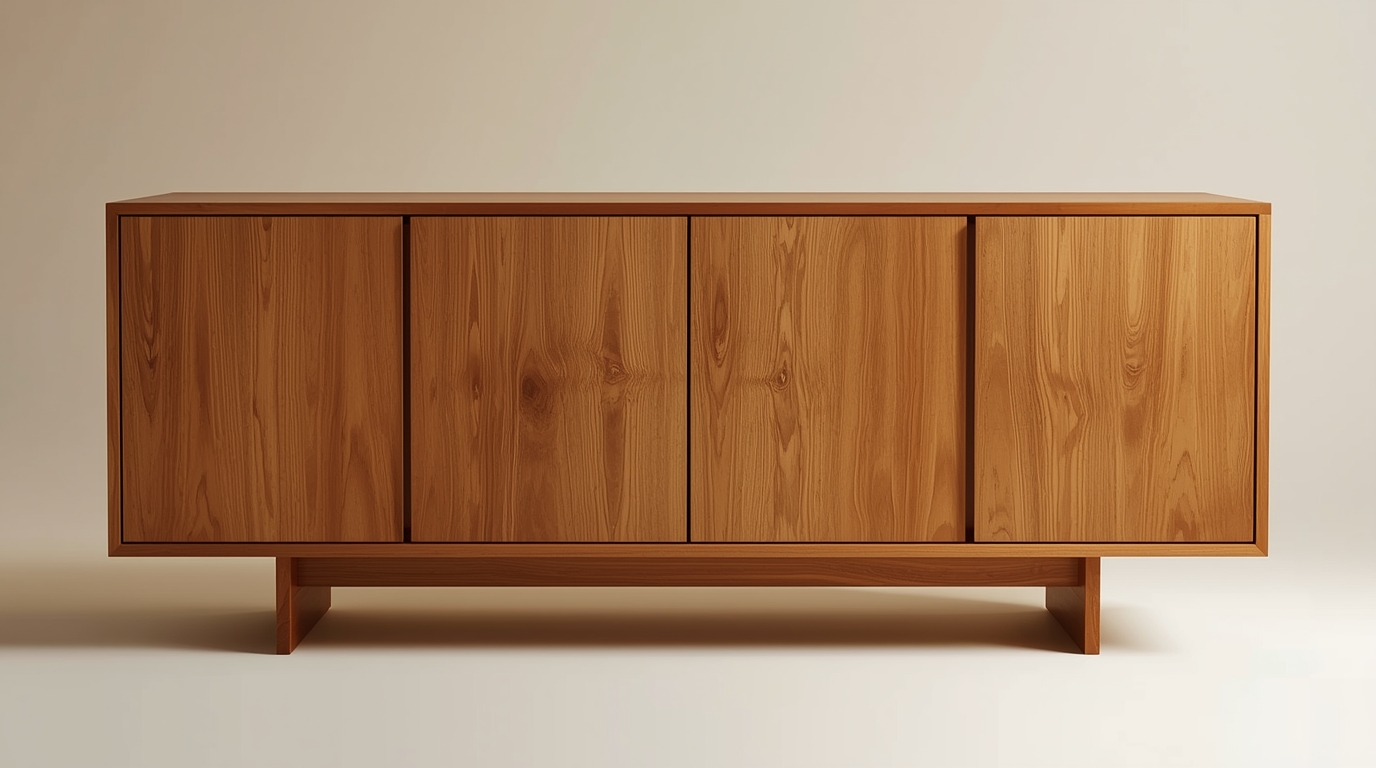 Custom wooden cabinet with natural finish by Beautifulcutchic